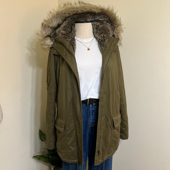 Banana Republic Women's Olive Green Parka Jacket Size XS - Picture 1 of 7